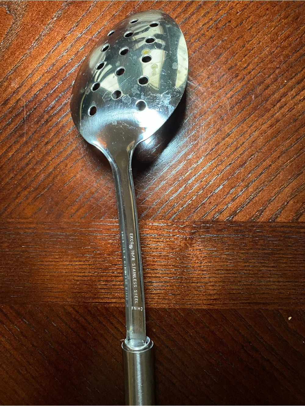 EKCO Stainless Steel Slotted Turner and Slotted Serving Spoon - Silver 18/8,